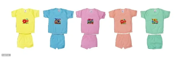 Multicoloured kids top bottom set (pack of 5 pieces)-thumb0