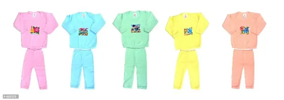 Multicoloured kids top bottom set (pack of 5 pieces)