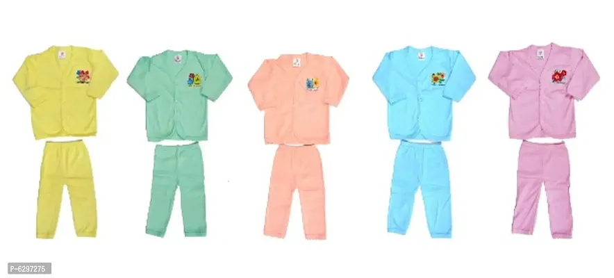 Multicoloured kids top bottom set (pack of 5 pieces)-thumb0