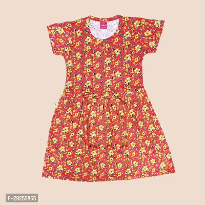 Stylish Print Cotton Sleeve Frock For Kids Pack Of 2-thumb3