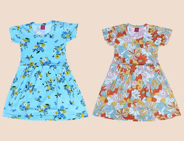 Stylish Print Frock For Kids Pack Of 2