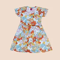 Stylish Print Cotton  Frock For Kids Pack Of 2-thumb1