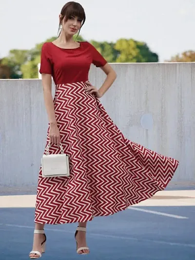 Trendy boarder printed dresses