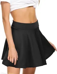 Trendy Sensational Women Solid Pleated Skirts-thumb1