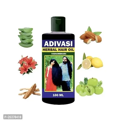 Adivasi Herbal Hair Oil Reduces Hair Fall and Grows New Hair, 100% Ayurvedic Oil - 100ml-thumb2