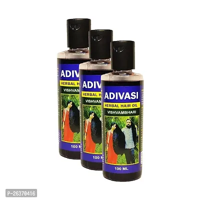 Adivasi Ayurvedic Herbal Hair Oil - Pack Of 3 (100ml)-thumb0