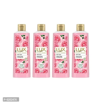 Lux French Rose  Almond Oil Body Wash - 245ml (Pack Of 4)