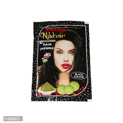 Shama Nikhar Mehandi Henna Black Colour Hair - 45g-thumb0