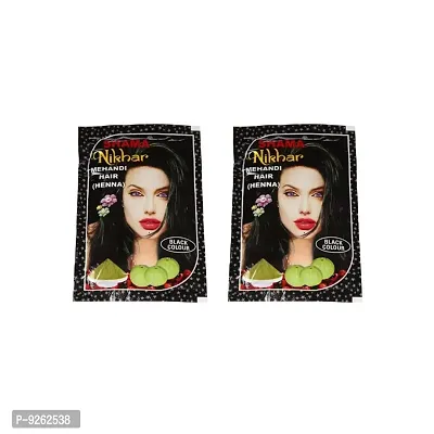 Shama Nikhar Mehandi Henna Black Colour Hair - 45g (Pack Of 2)