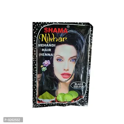 Shama Nikhar Mehandi Henna Hair - Black Colour (45gm)