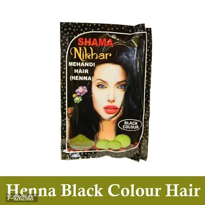 Shama Nikhar Black Coloured Hair Mehandi For Unisex - Pack Of 1 (45g)