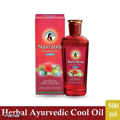 Herbal Ayurvedic Cool Navratna Oil - (500ml)-thumb0