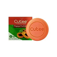 Cutee Papaya Fruit Mix The Beauty Soap - 100g (Pack Of 4)-thumb1