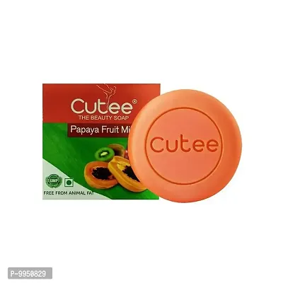 Cutee Papaya Fruit Mix The Beauty Soap - 100g (Pack Of 4)-thumb2