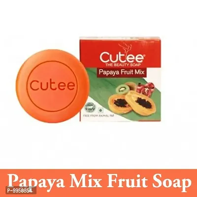 Cutee Beauty Papaya Fruit Mix Soap  (100gm)