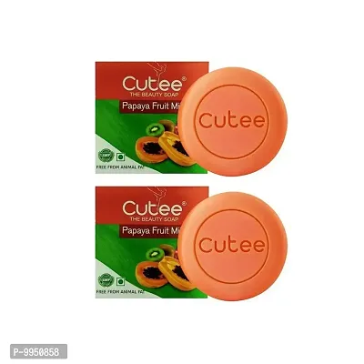 Cutee The Beauty Papaya Fruit Mix Soap - Pack Of 2 (100g)