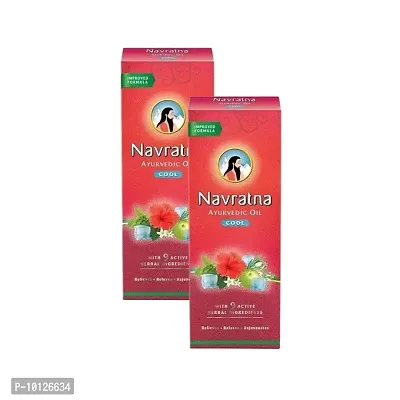Navratna Ayurvedic Cool Oil - 200ml (Pack Of 2)-thumb0