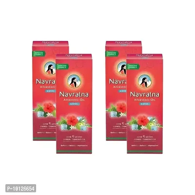 Navratna Ayurvedic Cool Oil - 200ml (Pack Of 4)-thumb0