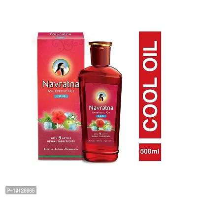 Navratna Ayurvedic Cool Hair Oil Bottle - 200ml