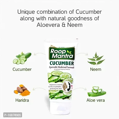 Roop Mantra Cucumber Face Wash - 50ml (Pack Of 2)-thumb3