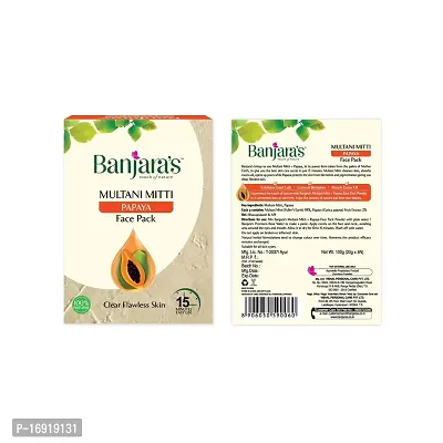 Banjara's Multani Mitti + Papaya Face Powder - 100g