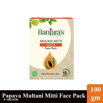 Multani Mitti Papaya Banjara's Face Pack Powder - 100g