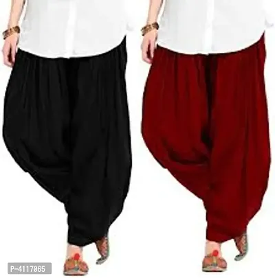 WOMEN COTTON SEMI PATIALA SALWAR FREE SIZE( 32 TO 36 WAIST)-thumb0