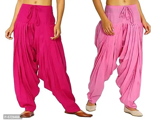 WOMEN COTTON SEMI PATIALA SALWAR PACK OF -2-thumb0