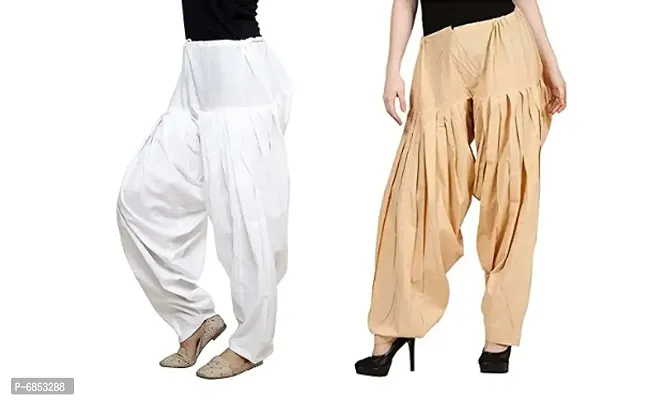 Womans Plain SEMI Patiala Salwar Combo of 2-thumb0