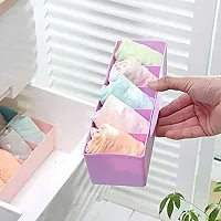 Multi-Purpose Drawer Dividers and Closet Organizer Boxes | Durable ABS Plastic, Multicolor (Set of 4)-thumb1