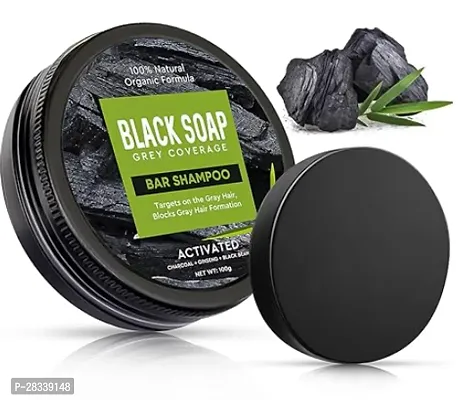 Black Soap Coverage Soap Darkening And Stronger Shampoo Soap For Gray Hair-thumb0