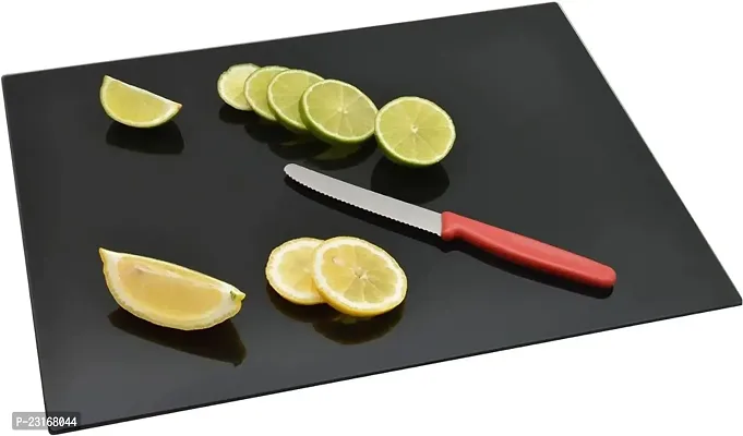 Homes Glass Cutting Chopping Kneading Board For Kitchen Tempered Glass | Large | 40 X 30 Cm-thumb0