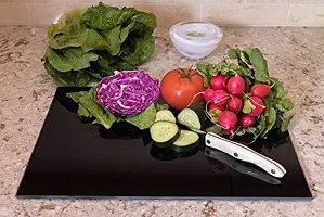 Homes Glass Cutting Chopping Kneading Board For Kitchen Tempered Glass | Large | 40 X 30 Cm-thumb2