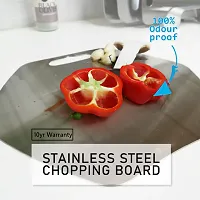 Homes Hexagonal Stainless Steel Cutting Chopping Kneading Board For Kitchen Medium | 34 Cm X 31 Cm-thumb2