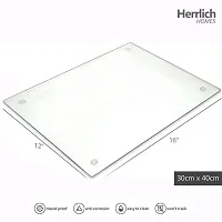 Homes Glass Cutting Chopping Kneading Board For Kitchen Unbreakable Board | Large | 40 X 30 Cm-thumb1