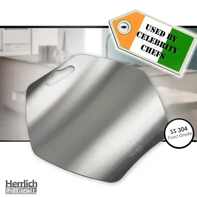 Homes Hexagonal Stainless Steel Cutting Chopping Kneading Board For Kitchen Medium | 34 Cm X 31 Cm-thumb2