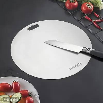 Homes Round Stainless Steel Cutting Chopping Kneading Board For Kitchen