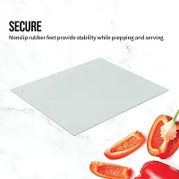 Homes Glass Cutting Chopping Kneading Board For Kitchennbsp;Hygienic Tempered Glass Chopping Board (Large, 40 X 30 Cm)-thumb1