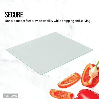 Homes Glass Cutting Chopping Kneading Board For Kitchennbsp;Hygienic Tempered Glass Chopping Board (Large, 40 X 30 Cm)-thumb2