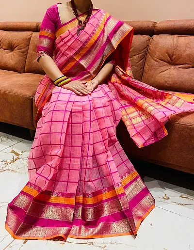 Must Have Cotton Blend Saree with Blouse piece 