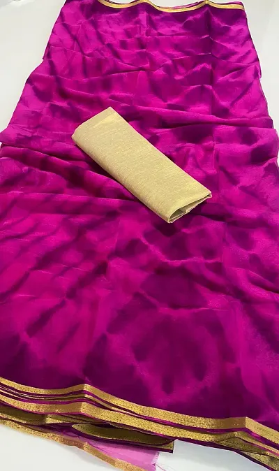 Glamorous Chiffon Saree with Blouse piece 