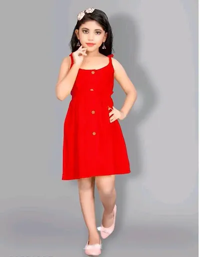 Kids Wear Work Rayon Frocks