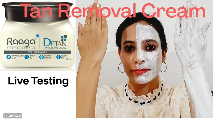 Raaga Professional De-Tan Tan removal Cream Kojic  Milk, 500 GM