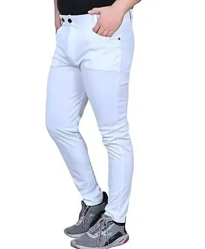 Stylish Cotton Spandex Casual Trousers For Men