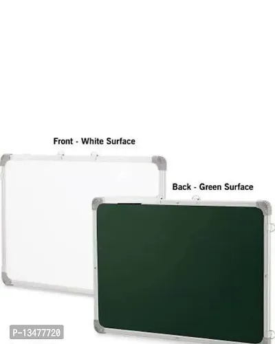 WHITEBOARD 1.5X2 FEET ONE SIDE WHITEBOARD SURFACE AND REVERSE SIDE IS GREEN BOARD SURFACE-thumb0