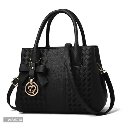 Just Chill Womens Leather Handbags Purses Top-handle Totes Shoulder Bag for Ladies(02-Black)