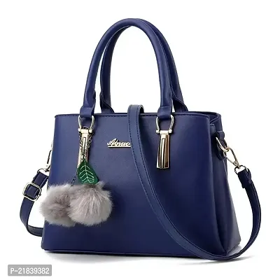 Just Chill Womens Leather Handbags Purses Top-handle Totes Shoulder Bag for Ladies(06-Navy Blue)