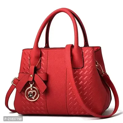 Just Chill Womens Leather Handbags Purses Top-handle Totes Shoulder Bag for Ladies(03-Red-005)
