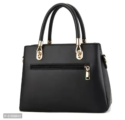 Just Chill Womens Leather Handbags Purses Top-handle Totes Shoulder Bag for Ladies(04-Black-007)
