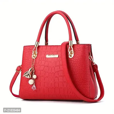 Just Chill Womens Leather Handbags Purses Top-handle Totes Shoulder Bag for Ladies(01-Red-001)